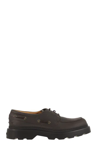 TOD'S TOD'S LEATHER BOAT SHOE