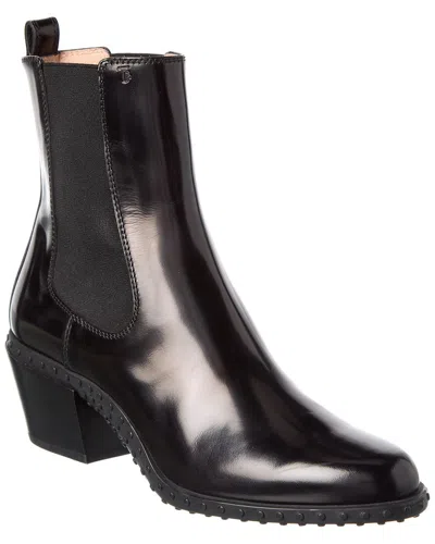 Tod's Leather Boot In Black