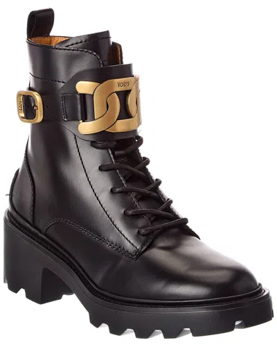 Tod's Leather Boot In Black