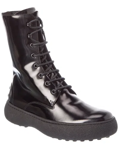 Tod's Woman Ankle Boots Black Size 10 Leather