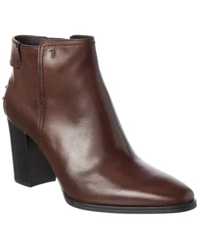 Tod's Leather Boot In Brown