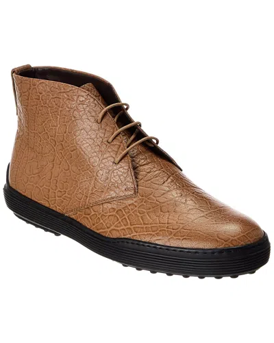Tod's Leather Boot In Brown