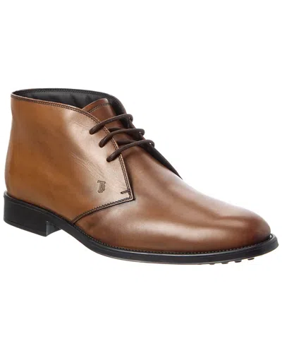 Tod's Leather Boot In Brown