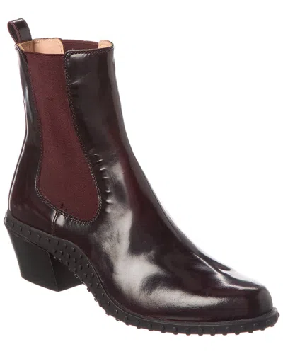Tod's Leather Boot In Red