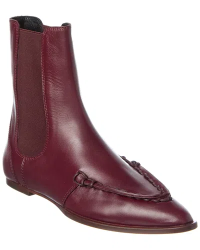 Tod's Leather Boot In Red