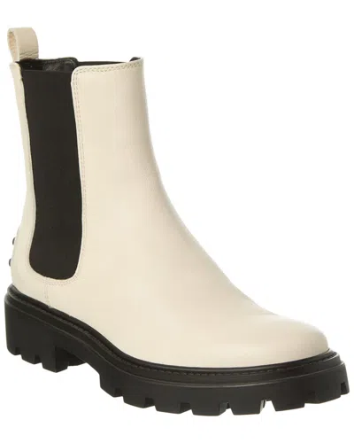 Tod's Leather Boot In White