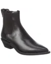 Shop Tod's Leather Bootie In Black