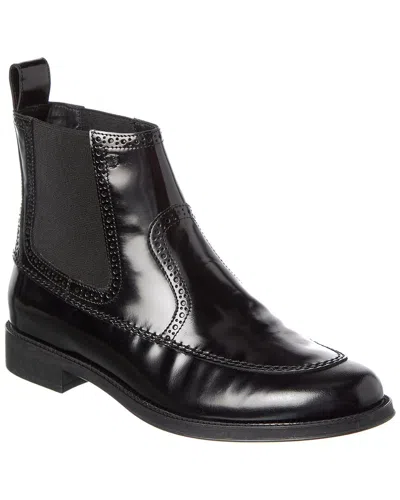Tod's Leather Bootie In Black