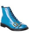 Tod's Leather Bootie In Blue