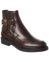 Tod's Leather Bootie In Brown
