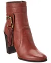 Tod's Leather Bootie In Red