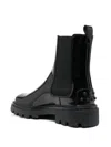 Tod's Tods Patent Leather Chelsea Boots In Black