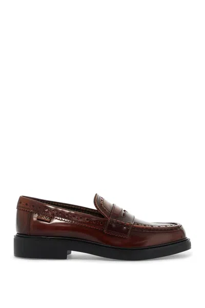 TOD'S TOD'S LEATHER BROGUE LOAFERS