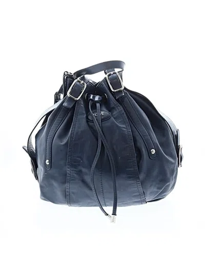 Pre-owned Tod's Leather Bucket Bag In Blue