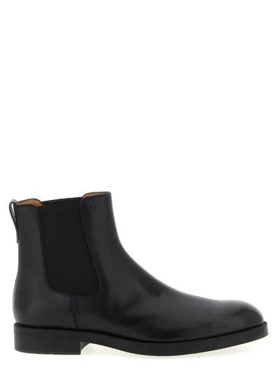 Tod's Leather Chelsea Boots In Black