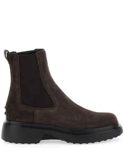 Tod's Leather Chelsea Boots In Brown
