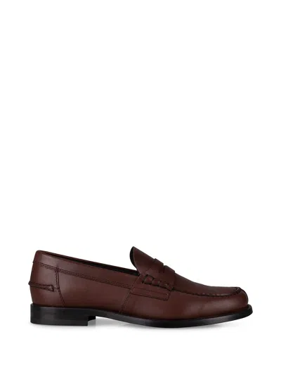 Tod's Leather Classic Loafer In Brown