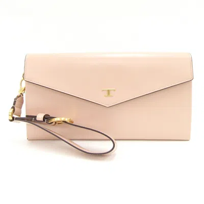Pre-owned Tod's Leather Clutch Bag () In Pink