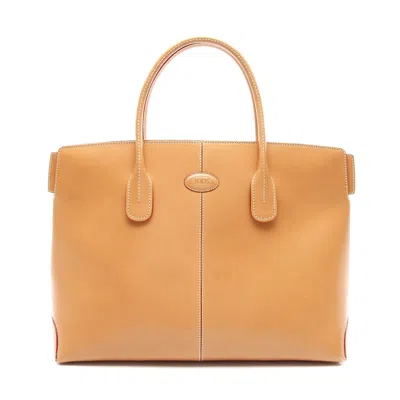 Tod's Leather D Bag Tote Brown