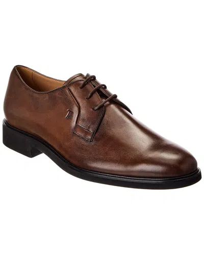 Tod's Leather Derby In Brown