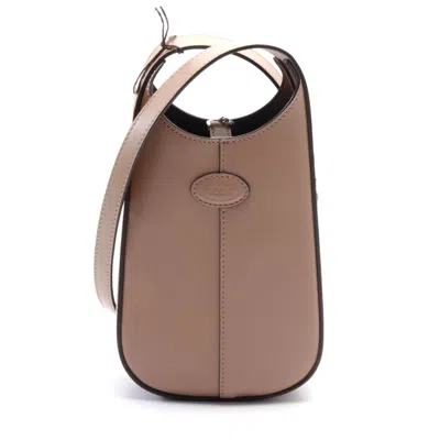 Tod's Leather Di Micro Hobo Shoulder Bag In Brown