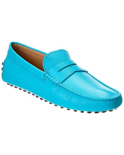 Tod's Leather Driver In Blue