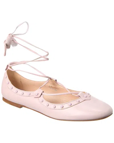Tod's Leather Flat In Pink