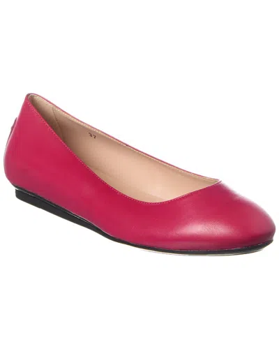 Tod's Leather Flat In Red