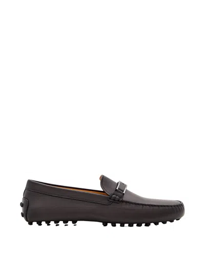 Tod's City Gommino Driving Shoes In Leather In Black
