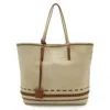 Tod's Leather Gypsy Woven Tote Bag In Neutral