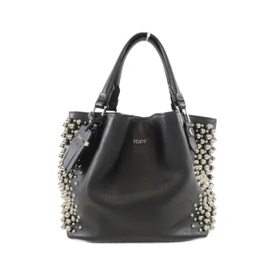 Tod's Leather Handbag In Black
