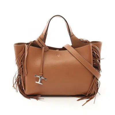 Tod's T Timeless Mini Leather Tote Bag