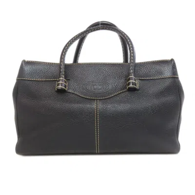 Pre-owned Tod's Leather Handbag () In Black