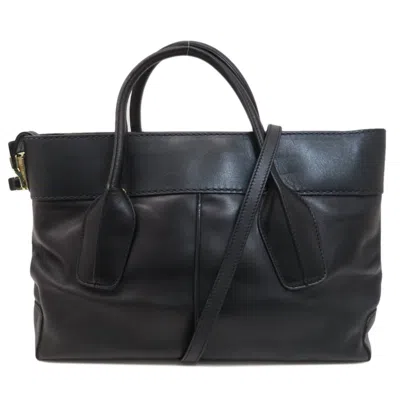 Pre-owned Tod's Leather Handbag () In Black