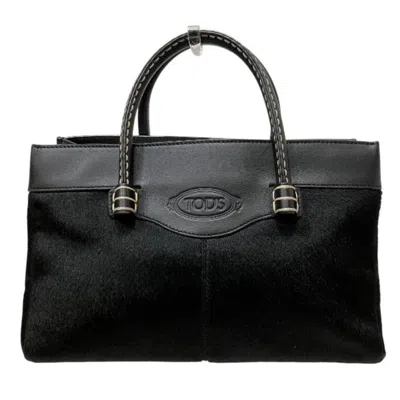 Pre-owned Tod's Leather Handbag () In Black