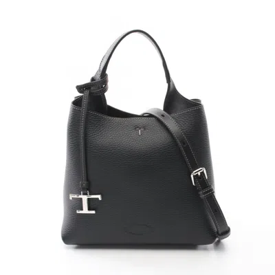 Pre-owned Tod's Leather Handbag () In Black