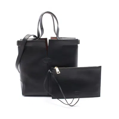 Pre-owned Tod's Leather Handbag () In Black