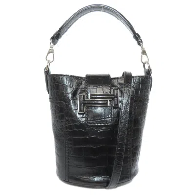 Pre-owned Tod's Leather Handbag () In Black