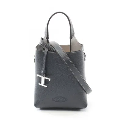 Pre-owned Tod's Leather Handbag () In Blue