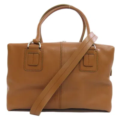 Pre-owned Tod's Leather Handbag () In Brown