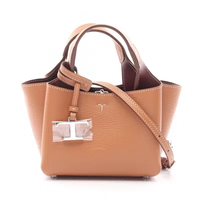 Pre-owned Tod's Leather Handbag () In Brown