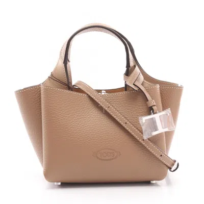 Pre-owned Tod's Leather Handbag () In Brown