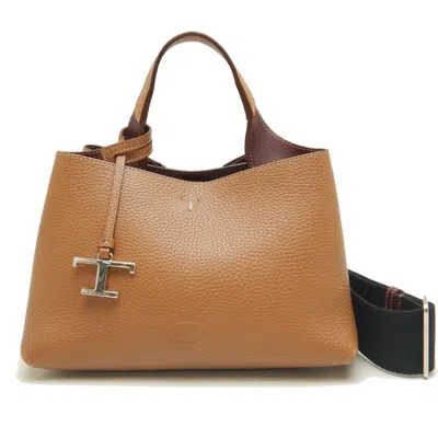 Pre-owned Tod's Leather Handbag () In Brown