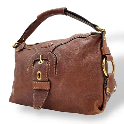 Pre-owned Tod's Leather Handbag () In Brown
