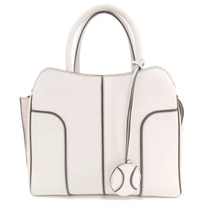 Pre-owned Tod's Leather Handbag () In White