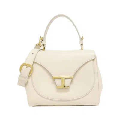 Pre-owned Tod's Leather Handbag () In White