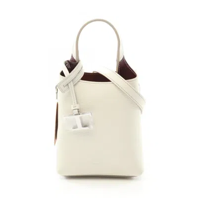 Pre-owned Tod's Leather Handbag () In White