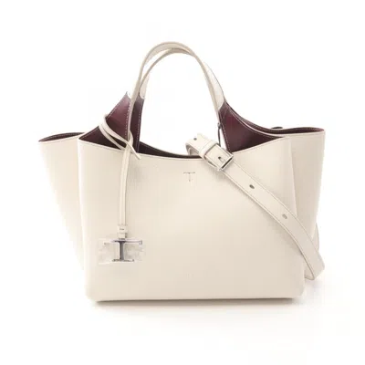 Pre-owned Tod's Leather Handbag () In White