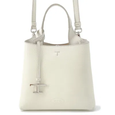 Pre-owned Tod's Leather Handbag () In White