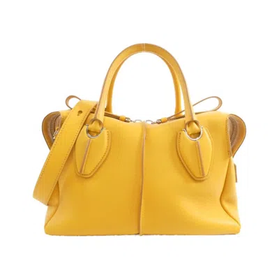 Pre-owned Tod's Leather Handbag () In Yellow